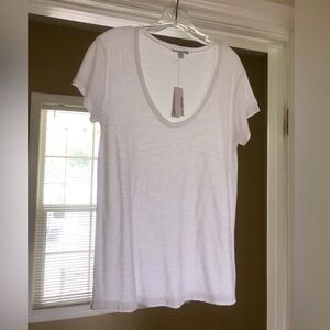 James Perse Size 3 White Tee